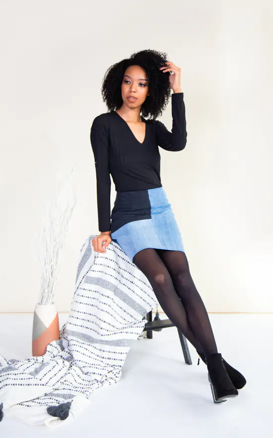 Deals ๐คฉ Megan Ismay Ltd Black Recycled V Neck Top ๐ - Image 2