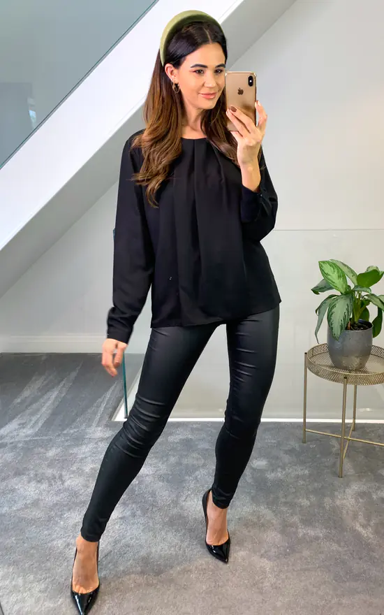 Best reviews of ๐ฏ HOXTON GAL Long Sleeves Oversized Top With Details In Black ๐ฏ